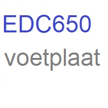 EDC650 voetplaat met zwenkwieltjes wit